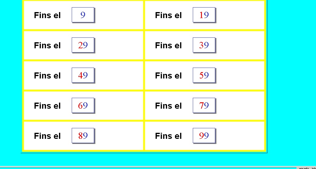 Els números del 0 al 99 | Recurso educativo 33225