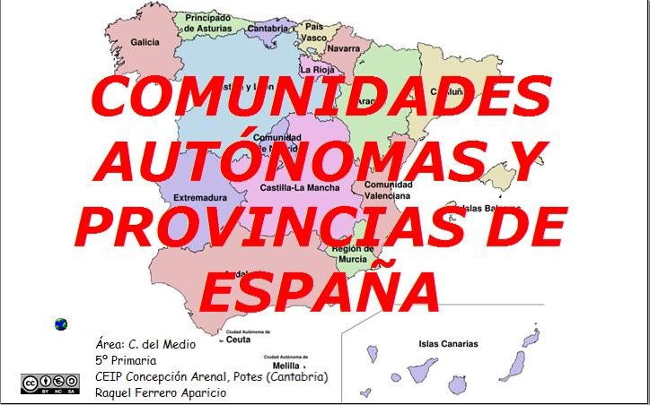 Las comunidades autónomas  de España | Recurso educativo 34255