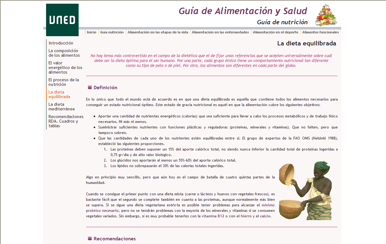 La dieta equilibrada | Recurso educativo 34865