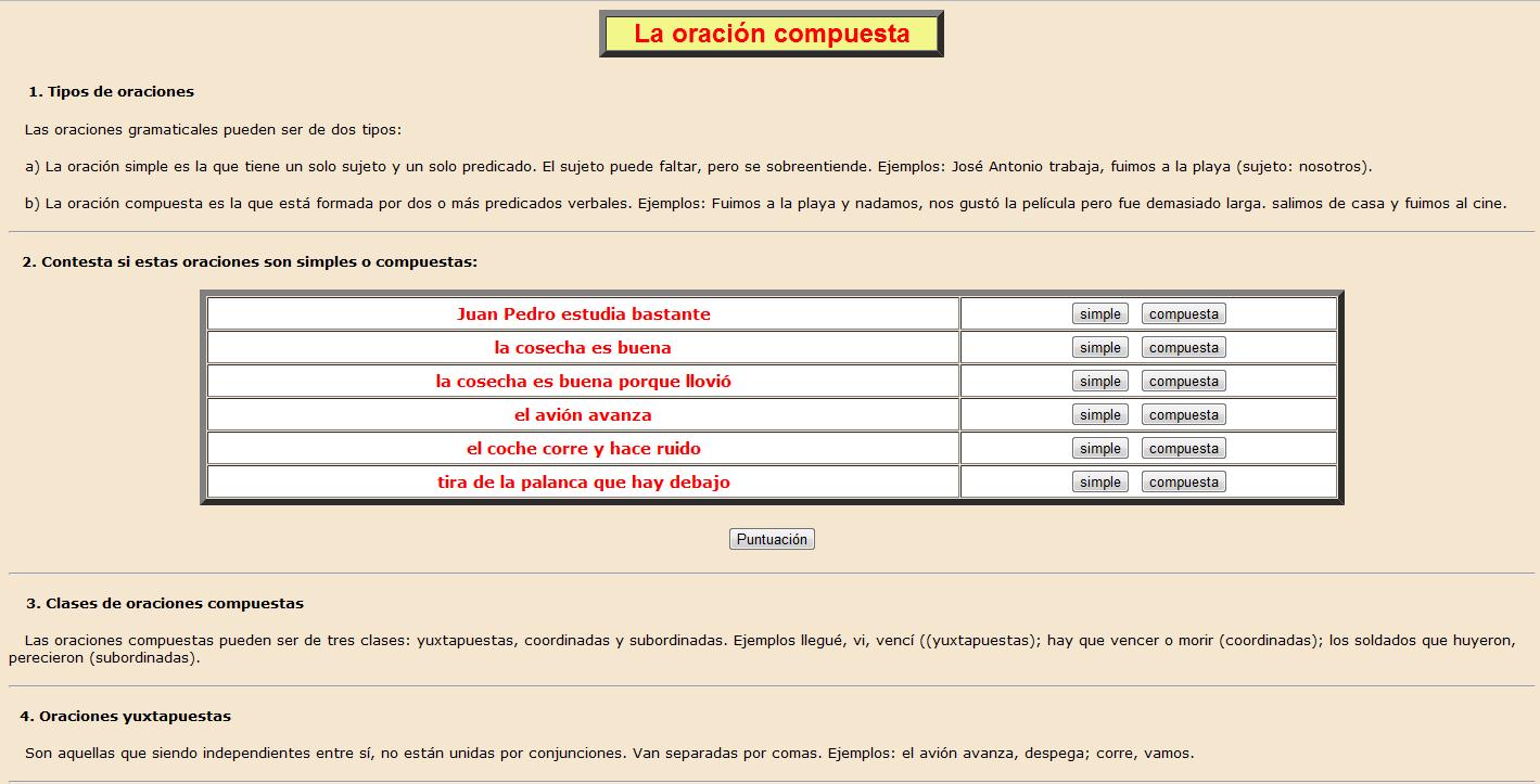 La oración compuesta | Recurso educativo 37052