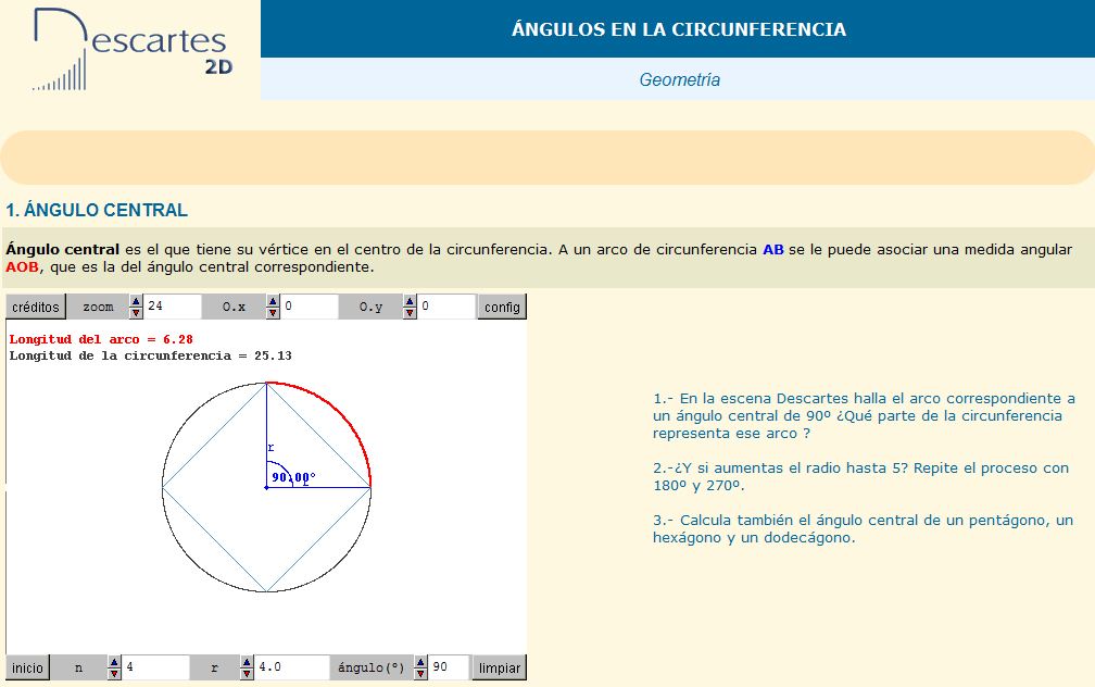 Ángulo central | Recurso educativo 37119