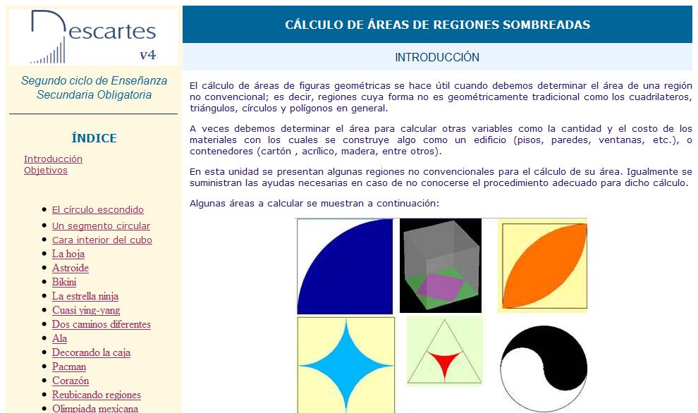 Cálculo de áreas de regiones sombreadas | Recurso educativo 37203