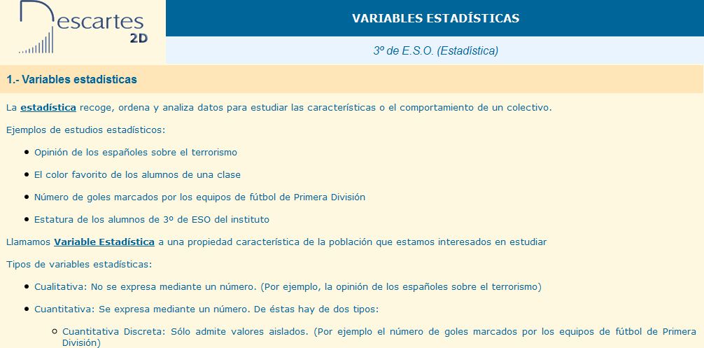 Variables estadísticas | Recurso educativo 37277