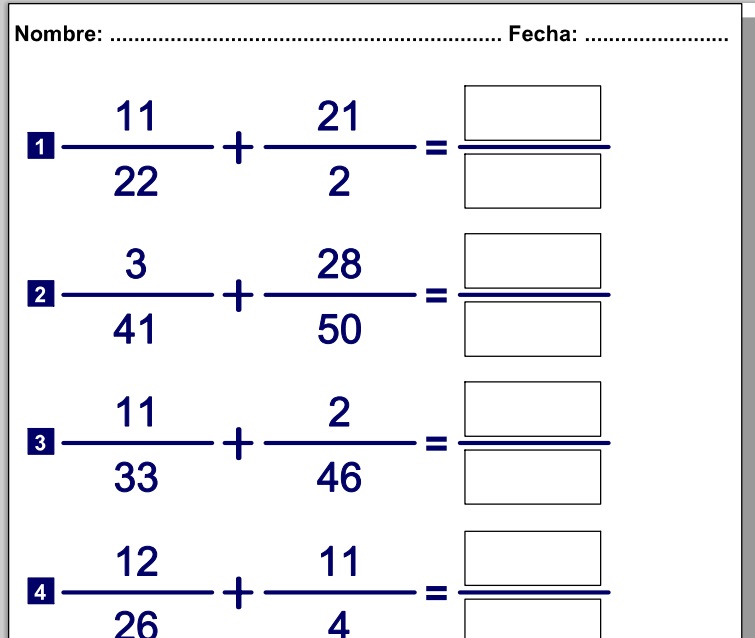 Operaciones con fracciones | Recurso educativo 38045