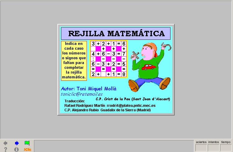 Rejilla matemática | Recurso educativo 39251