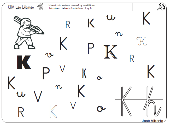 Discriminación visual: K | Recurso educativo 39676