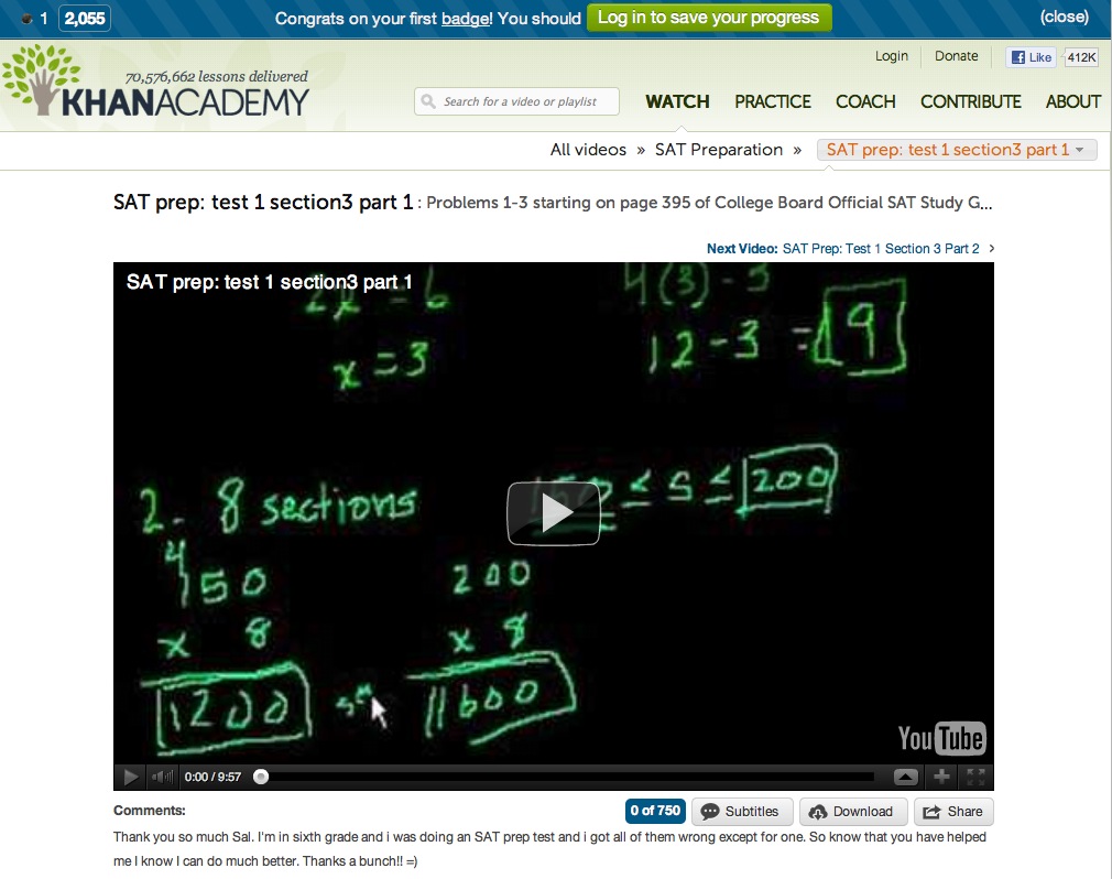 Video: SAT preparation test 1 section 3 part 1 page 395 | Recurso educativo 40278