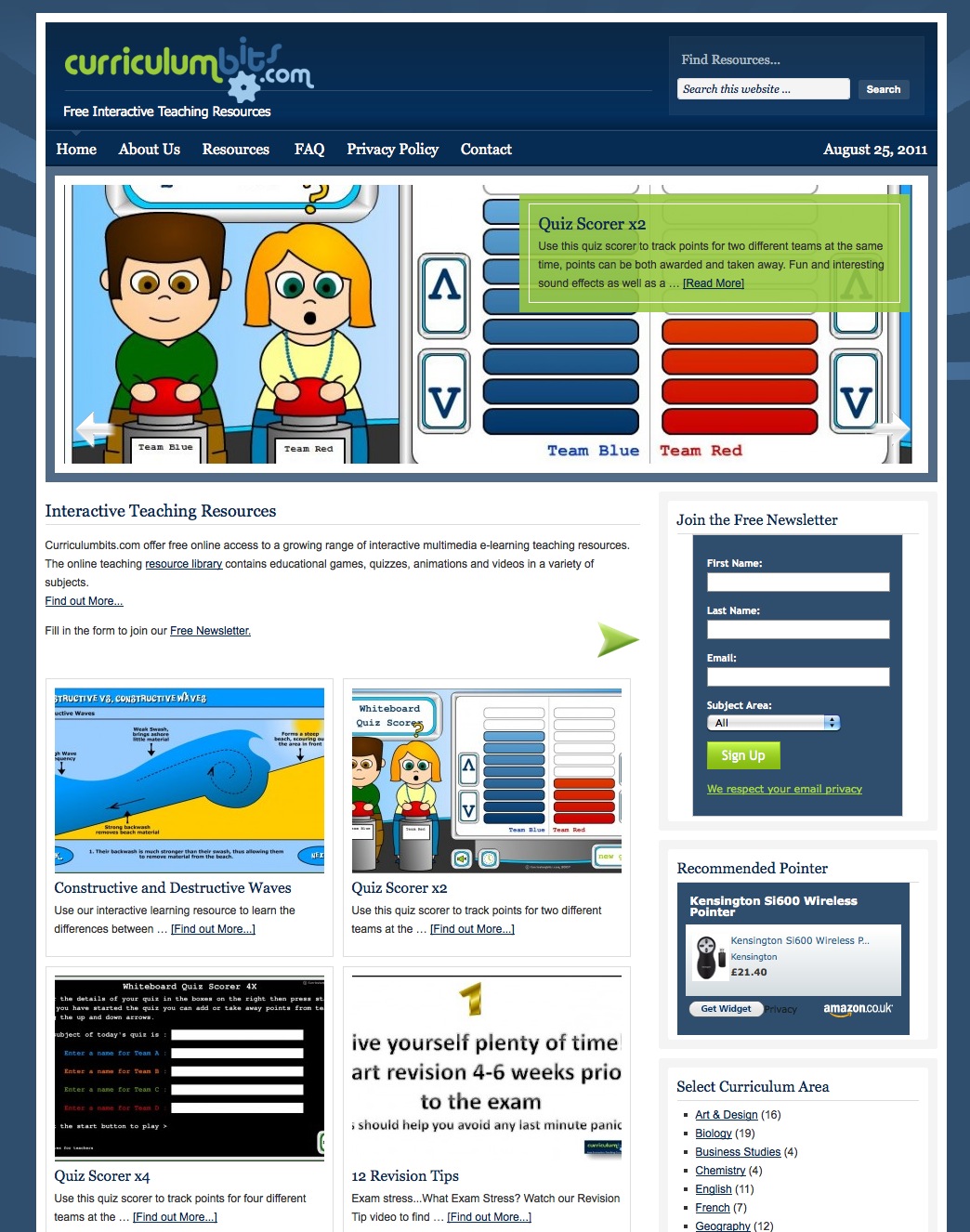 Curriculum bits, Free Interactive Teaching Resources | Recurso educativo 41185