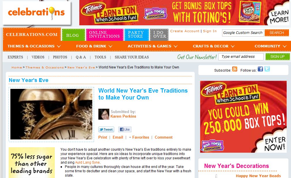 World New Year's Eve Traditions | Recurso educativo 42164