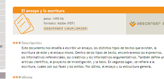 El ensayo y la escritura | Recurso educativo 44023