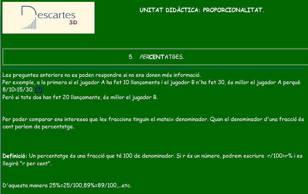 Percentatges | Recurso educativo 44060