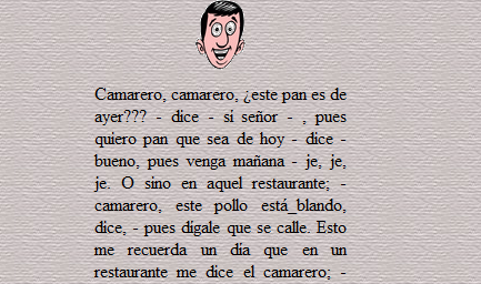 Chiste: camarero, camarero... | Recurso educativo 50835