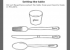 Setting the table (worksheet) | Recurso educativo 18427