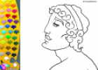 ¡A Colorear!: Busto griego | Recurso educativo 27367