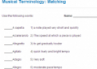 Musical terminology: Matching | Recurso educativo 68960