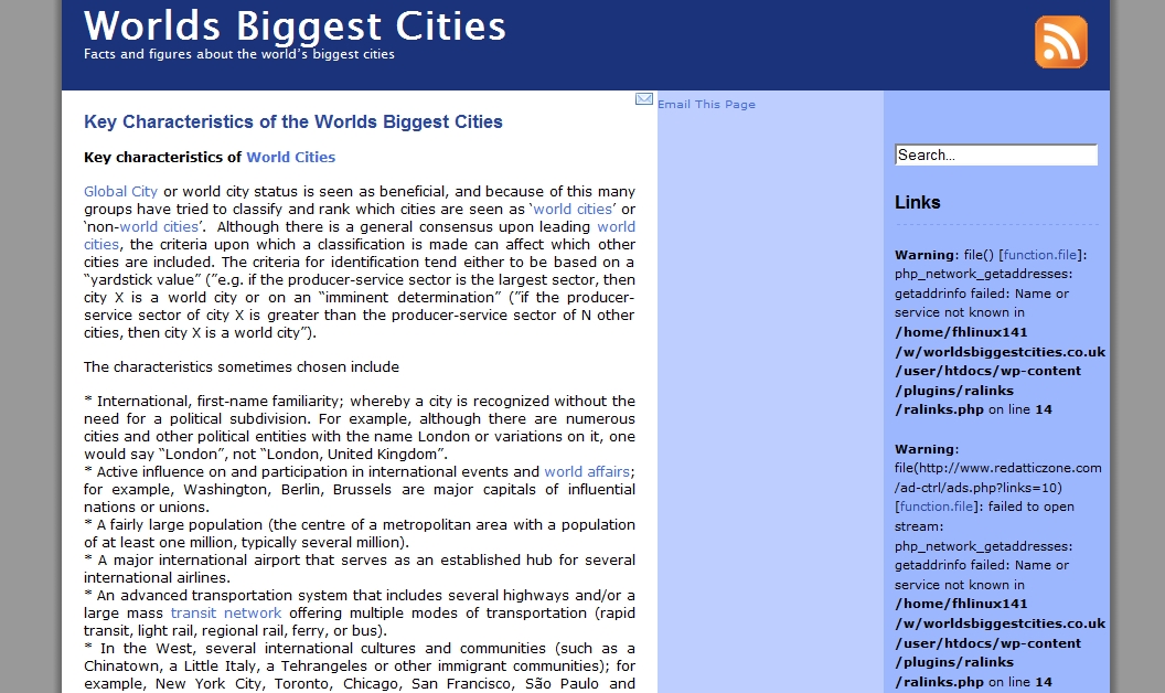 Key Characteristics of the Worlds Biggest Cities | Recurso educativo 90211