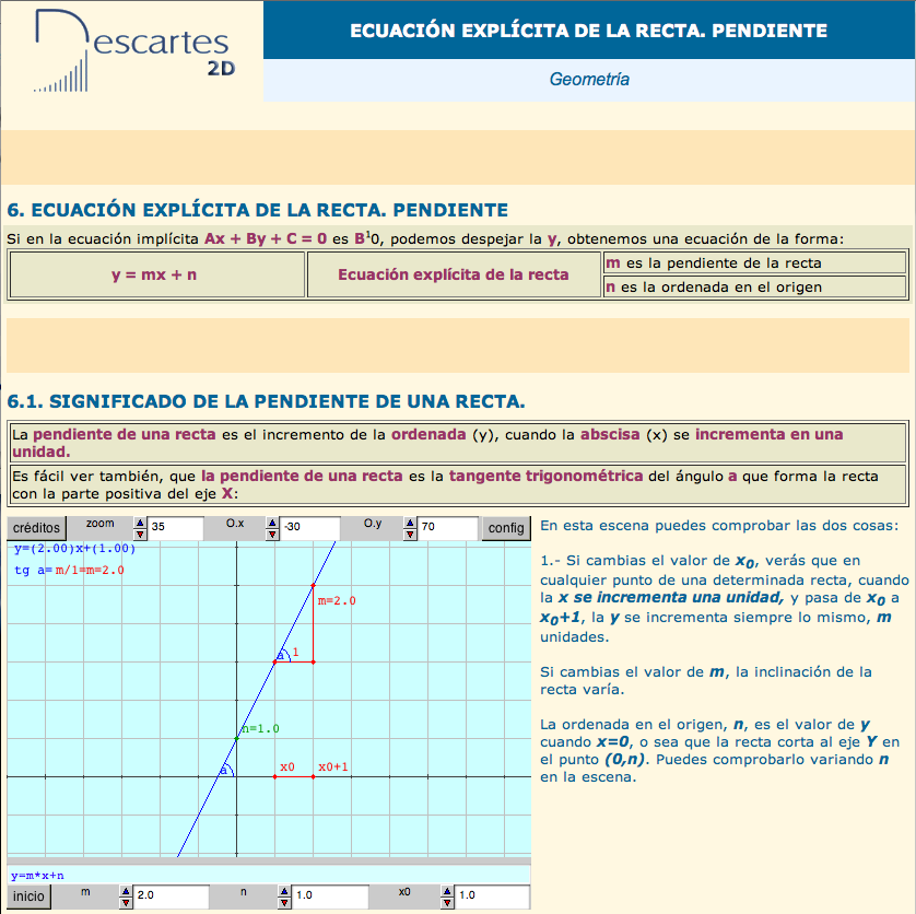 Ecuaciones de la recta | Recurso educativo 91352