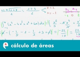 Integrales definidas: cálculo de áreas (ejercicio 2) | Recurso educativo 109354