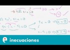 Inecuaciones de grado 2 (ejercicio 1) | Recurso educativo 110007