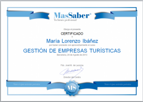 Curso de Gestión de empresas turísticas | MasSaber | Recurso educativo 114086