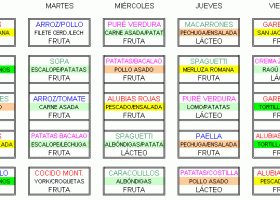 Menú escolar | Recurso educativo 613168