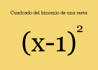 Las identidades notables: cuadrado del binomio de una resta | Recurso educativo 760947