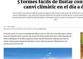 Cinc formes fàcils de lluitar contra el canvi climàtic en el dia a dia | Recurso educativo 785397