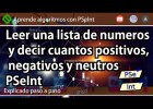 ? Leer una LISTA DE NÚMEROS y decir cuántos POSITIVOS, NEGATIVOS y NEUTROS | Recurso educativo 7902526